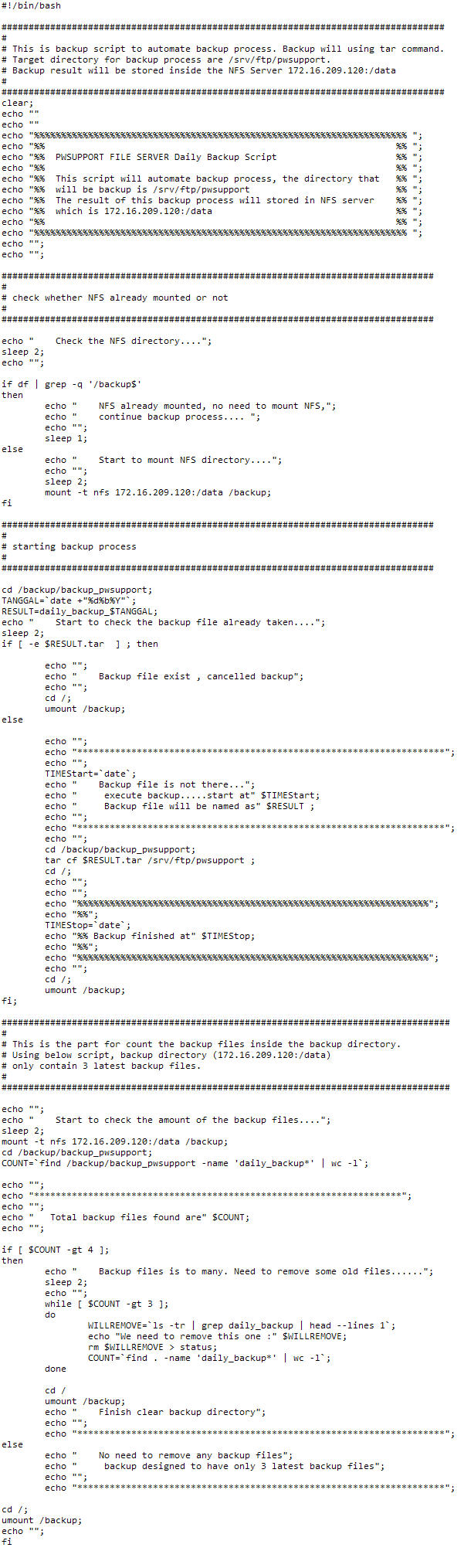 script backup